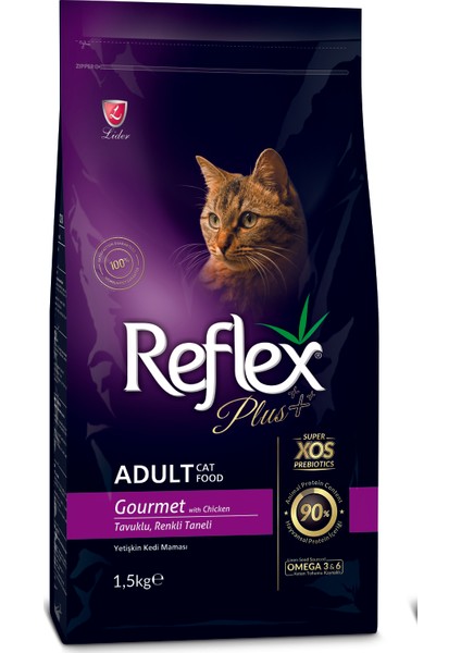 Plus Renkli Taneli Gourmet Kedi Maması 1,5 Kg