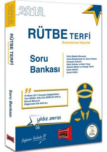 2018 Rütbe Terfi Sınavlarına Hazırlık Soru Bankası Yıldız Serisi 6