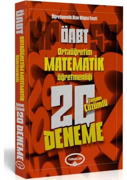 Yediiklim Yayınları ÖABT Orta Matematik Öğretmenliği Tamamı Çözümlü 20 Deneme