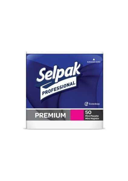 Peçete Mini 24x24 Beyaz 50yp