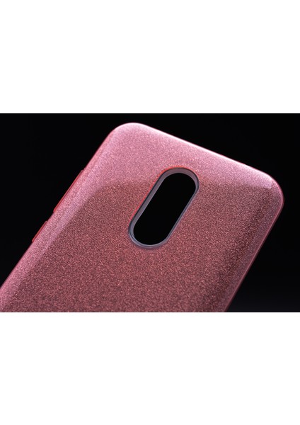 Case 4U Xiaomi Redmi Note 4X Kılıf Çift Katmanlı Simli Shining Sert Silikon Arka Kapak Altın