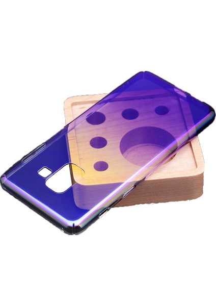 Samsung Galaxy A8 Plus Kılıf (A530) Renkli Transparan Sert Kapak - Mor