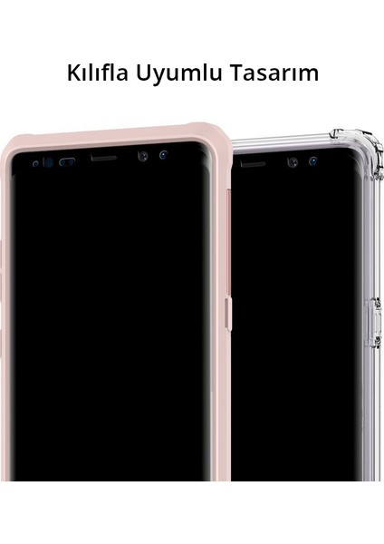 Samsung Galaxy Note 8 Kavisli Cam Ekran Koruyucu Tam Kaplayan GLAS.tR Slim Full Cover Black - 587GL22612