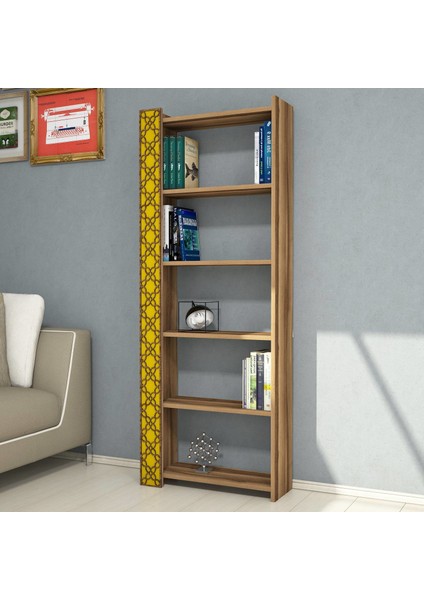 Variant City Kitaplık - Ceviz / Sarı