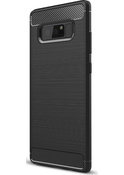 Samsung Galaxy Note 8 Brushed Carbon Fiber Silikon TPU Kılıf