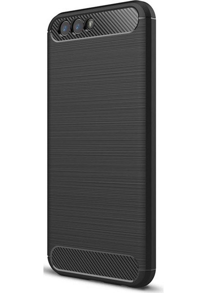 Asus Zenfone 4 ZE554KL Brushed Carbon Silikon Kılıf + Tempered Cam