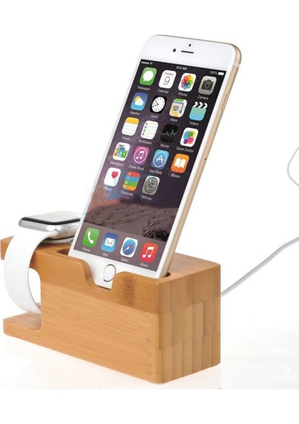 Apple Watch Ve iPhone İçin Bambu Masaüstü Dock Şarj Standı fiyatları