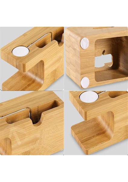 Apple Watch Ve iPhone İçin Bambu Masaüstü Dock Şarj Standı fırsatları