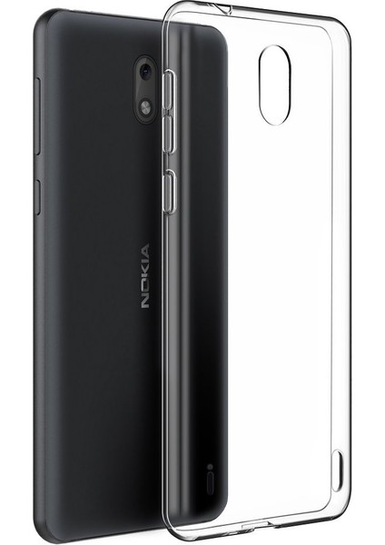 Nokia 2 Ultra İnce Silikon Kılıf + Tempered Cam