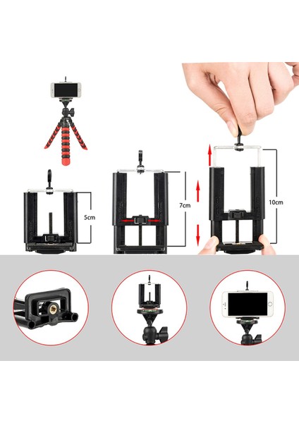 Akrobat Silikon Ayaklı Telefon Dslr Kamera Ahtapot Tripod 3 Ayak