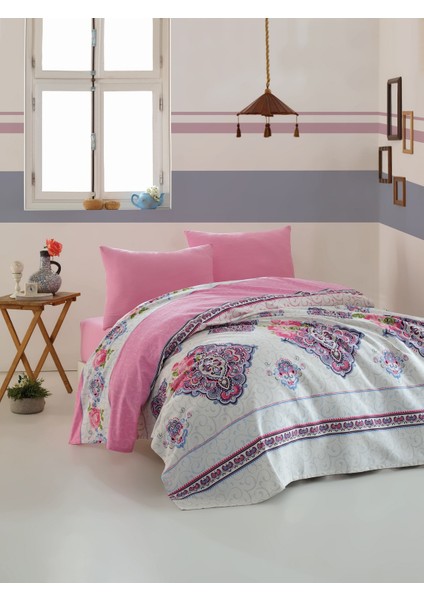 Cottonbox Nevgül Pembe Tek Kişilik Pike Takımı