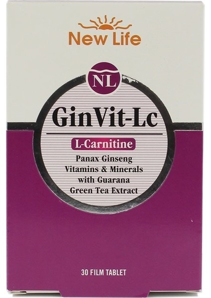 New Life GinVit-Lc L- Carnitine 30 Film Tablet