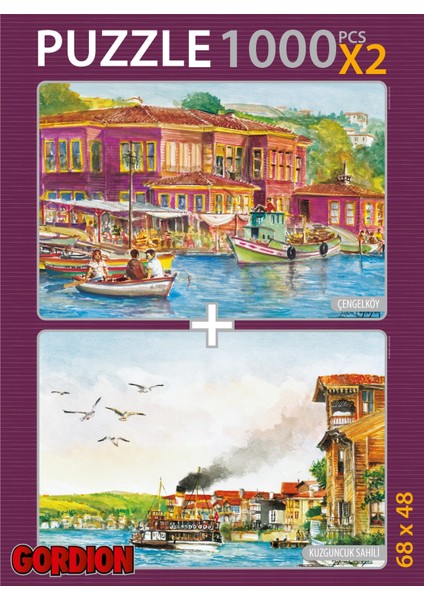 Çengelköy & Kuzguncuk Sahili 2X1000 Parça Puzzle Takım