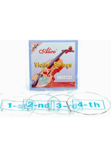 A703 Alice High-Grade Violin Strings Keman Teli