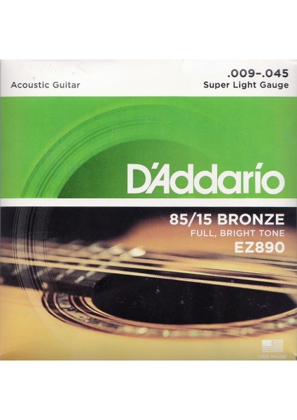 Daddario EZ890 Akustik Gitar Teli