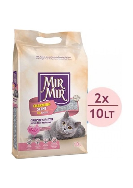 Mır Mır Bebek Pudralı Topaklanan Kedi Kumu 2 X 10 Lt