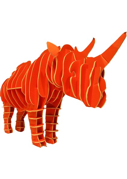 3D Hayvan Serisi Puzzle - Gergedan