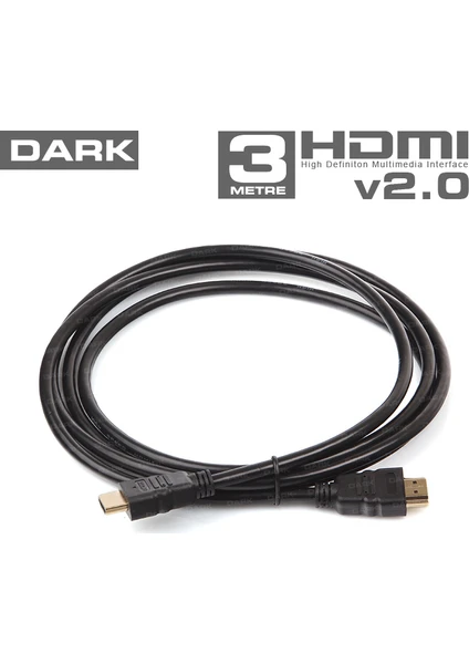 v2.0 3mt, 4K / 3D, Ağ Destekli, Altın Uçlu HDMI Kablo (DK-HD-CV20L300)