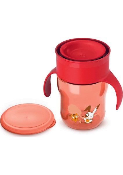 SCF782/00 Truman Desenli Alıştırma Bardağı Kırmızı - 260 ml