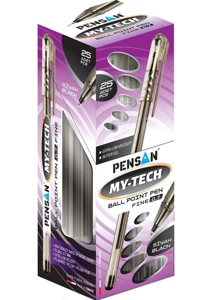 My-Tech Tükenmez Kalem 0.7 Mm Siyah 50'li