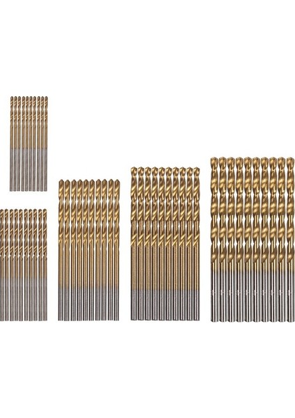 HemdeHemen 50 Adet Hss Titanyum Kaplama Mini Yüksek Hızlı Matkap Ucu