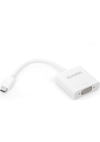 USB 3.1 Type-C' den VGA Full HD Dönüştürücü Adaptör (Alüminyum Kasa)(DK-AC-U31XVGA)