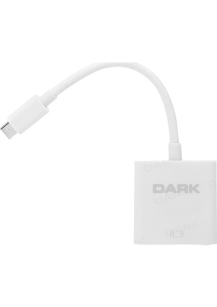 USB 3.1 Type-C' den VGA Full HD Dönüştürücü Adaptör (Alüminyum Kasa)(DK-AC-U31XVGA)