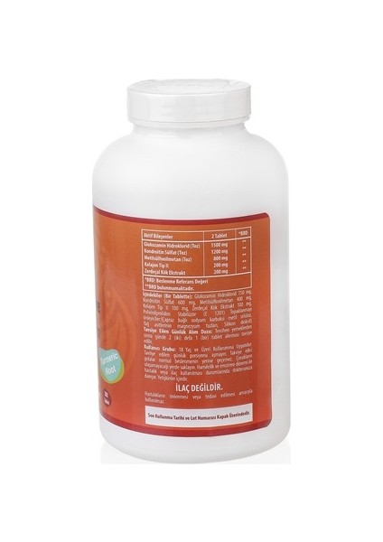 Glucosamine Chondroitin MSM TYPE II Collagen Turmeric 300 Tablet fiyatları
