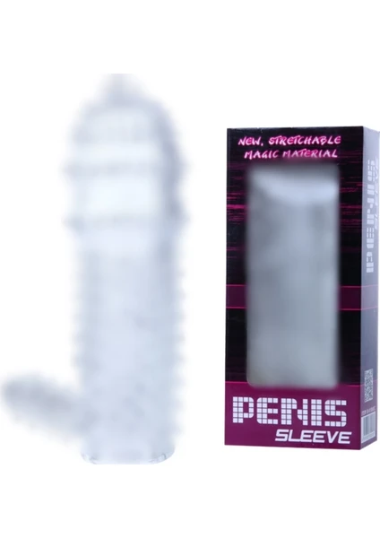 Kabartmalı Kristal Görünümlü Güçlü Penis Ve Dildo Kılıfı