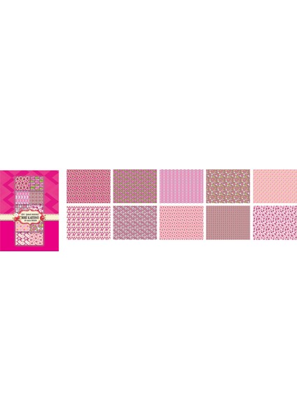 K.Color 10Lu Dosyalı Çift Taraf.Hobi Kar.Desenler