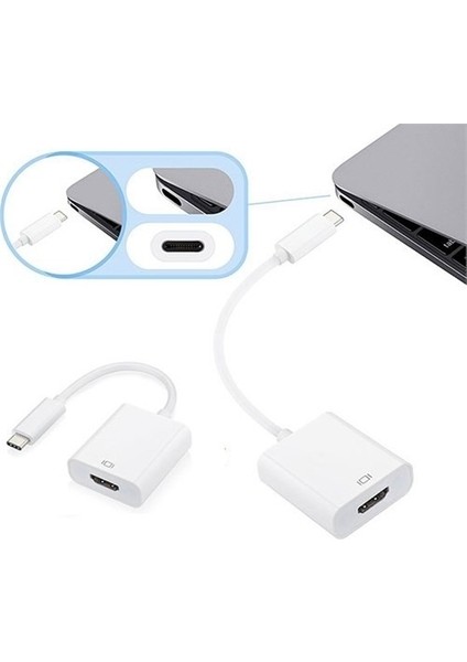 USB-C50 1080P USB3.1 Type-C (Dp) To HDMI F Adaptör