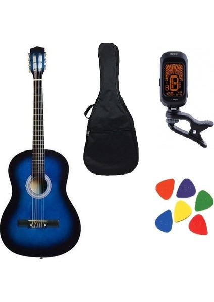 9-15 Yaş 98cm Klasik Gitar Seti Kılıf + Akort Cihazı + Pena