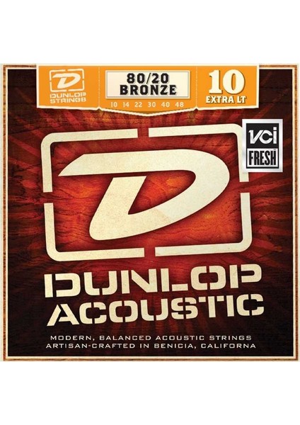 DAB1048 Extra Light 80/20 Bronze Akustik Gitar Tel Seti (10-48)