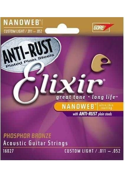 Nanoweb Phosphor Bronze Akustik Gitar Teli (11-52)