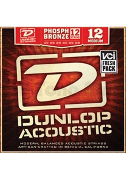 Jim Dunlop DAP1252J Medium 12 Telli Akustik Gitar Teli (12/12–52/30)