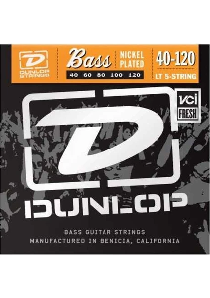 Jim Dunlop DBN40120 5 Telli Bas Gitar Teli (40-120)