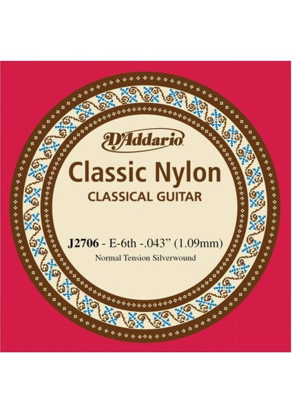 J2706 Normal Tension Tek Klasik Gitar Teli (E)