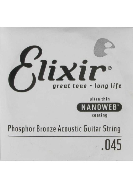 14145 Nanoweb Phosphor Bronze Tek Akustik Gitar Teli (45)