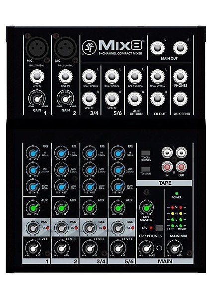 Mix8 8 Kanal Deck Mikser