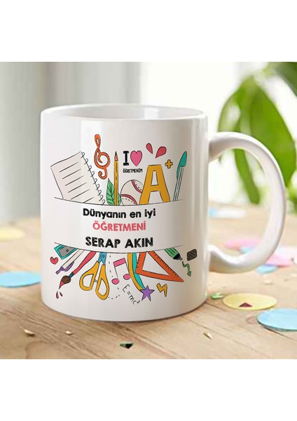 Kişiye Özel Beyaz Kupa Bardak (Öğretmenler Günü Temalı-3)