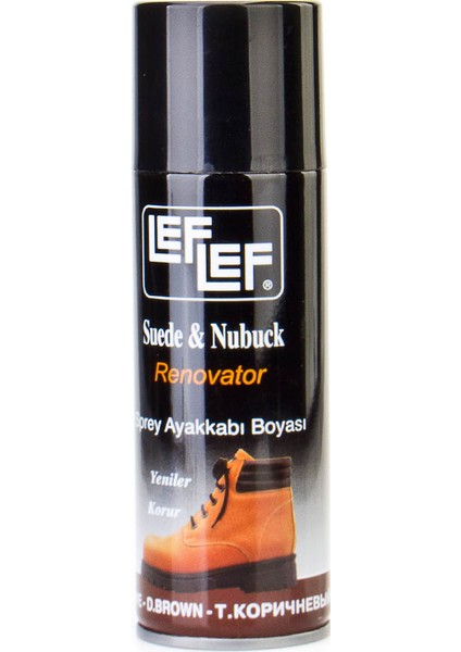 Nuri Leflef Süet Nubuk Boyası Sprey 200 ml Koyu Kahve