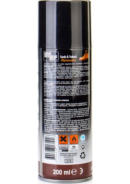 Nuri Leflef Süet Nubuk Boyası Sprey 200 ml Koyu Kahve
