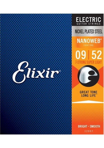 12007 Nanoweb Super Light 7 Telli Elektro Gitar Teli (9-52)
