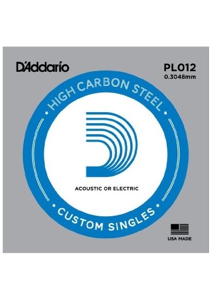 PL012 Tek Elektro Gitar Teli (12)
