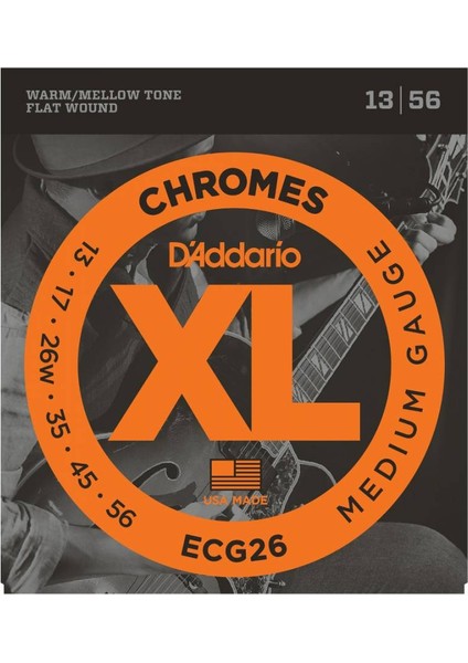 ECG26 Chromes Elektro Gitar Teli (013-056)