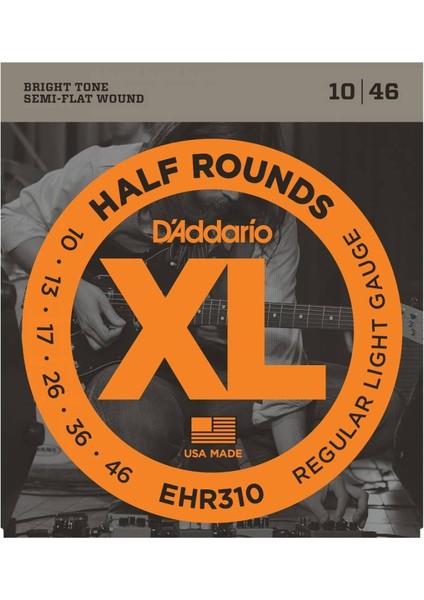 EHR310 Half Round Elektro Gitar Teli (10-46)