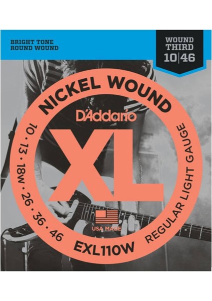 EXL110W 3RD Wound Elektro Gitar Teli (010-046)