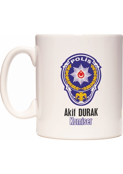 Polis Komiser Kişiye İsme Özel Meslek Kupa Bardak