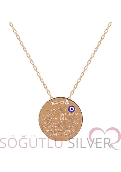 Söğütlü Silver Rose Ayetel Kürsü Kolye Sgtl2713