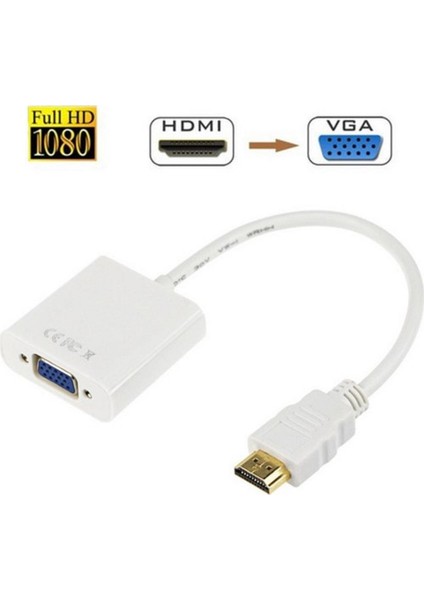 BST HDMI To VGA Dönüştürücü Çevirici Ekran Görüntü Aktarıcı Monitör Görüntü Analog Adaptör